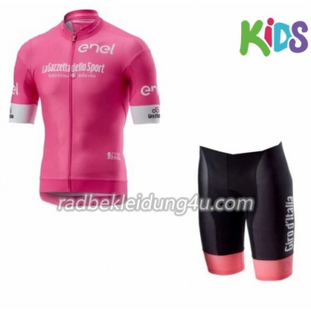 Set Rosa Fahrradtrikot + Radhose Kurze 2018 Giro d'Italia Kinder